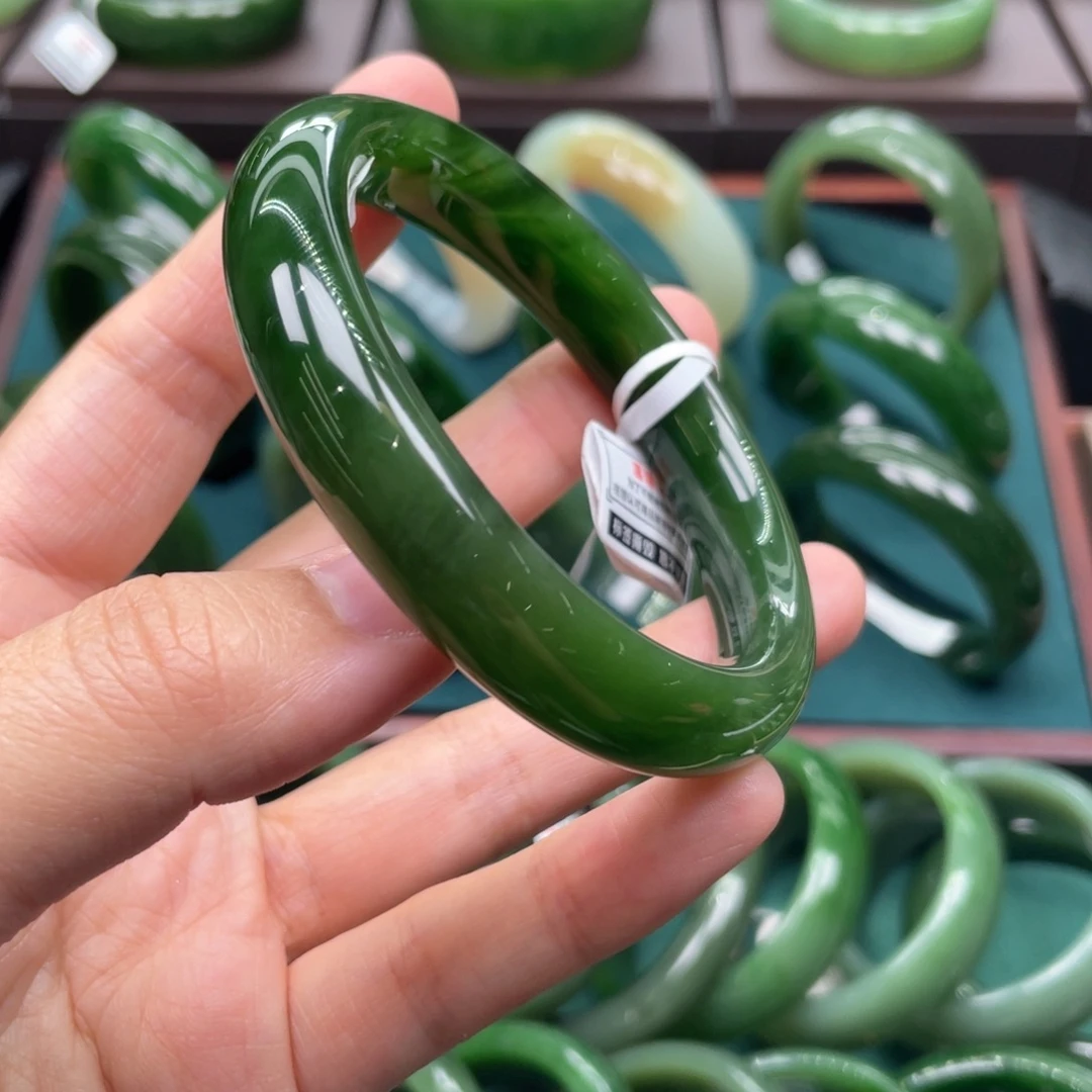 和田玉（碧玉）未镶嵌手镯5859