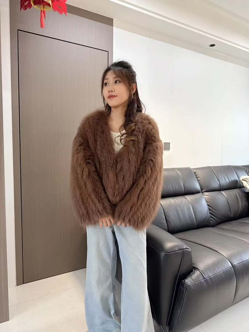 高腰小短款加密加厚双面编织外套女网红年轻百搭气质洋气显瘦款