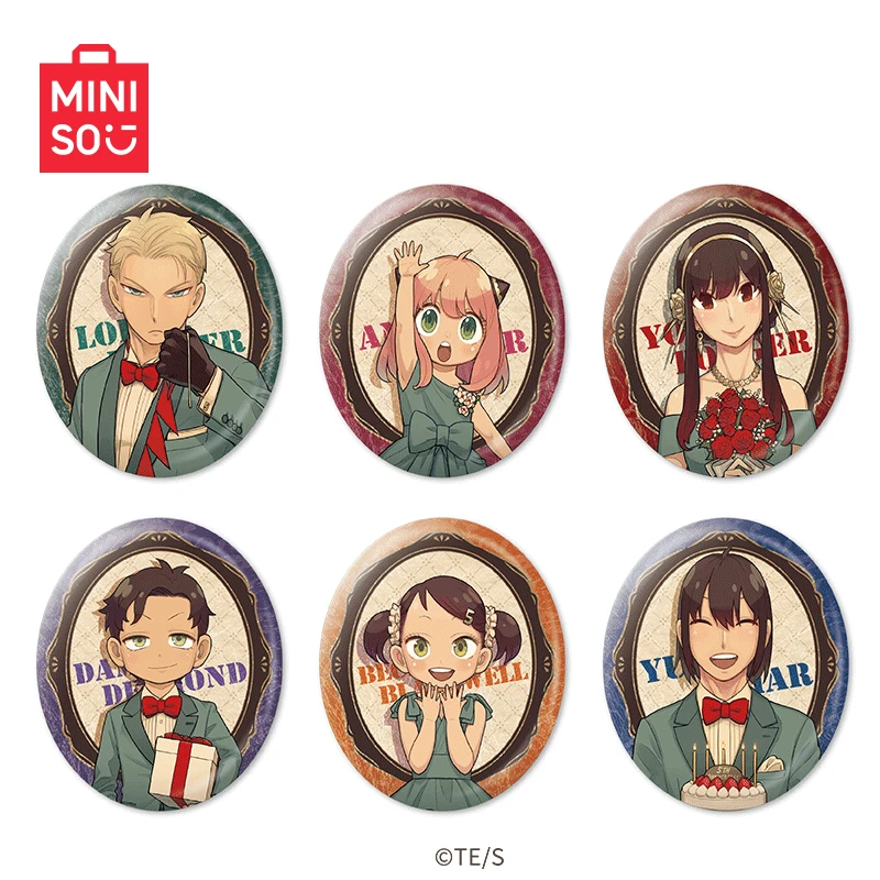 MINISO名创优品间谍过家家-礼服系列盲抽椭圆徽章