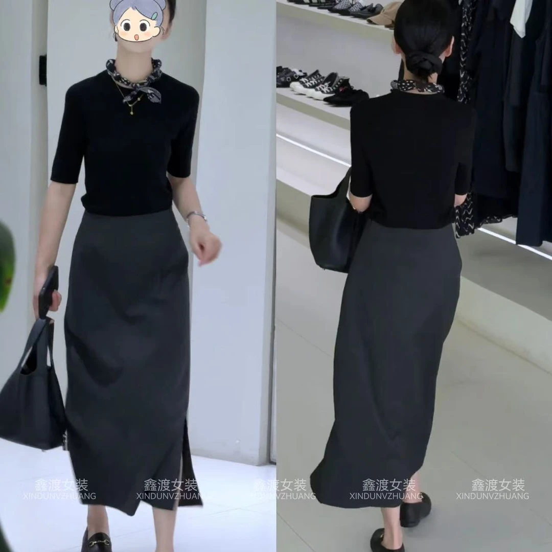 2025夏季新款时尚显瘦气质女士网红洋气两件套百搭款D21119
