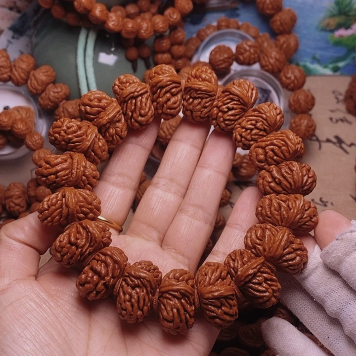 手串文玩核桃龙纹桃核