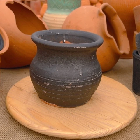 红陶口15高14上釉