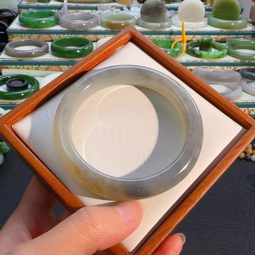 未镶嵌手镯和田玉青花手镯