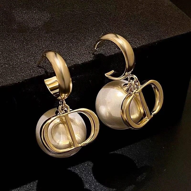 铜合金仿珍珠耳饰 【轻奢吊坠】轻熟女人味精致小香风气质耳环 A102