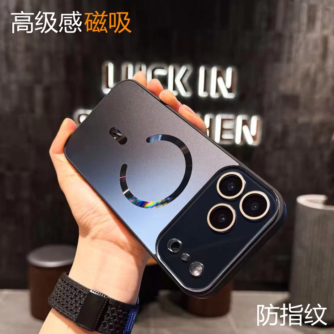 适用苹果17Promax手机壳新款iPhone16/15/14磨砂全包镜头膜磁吸13