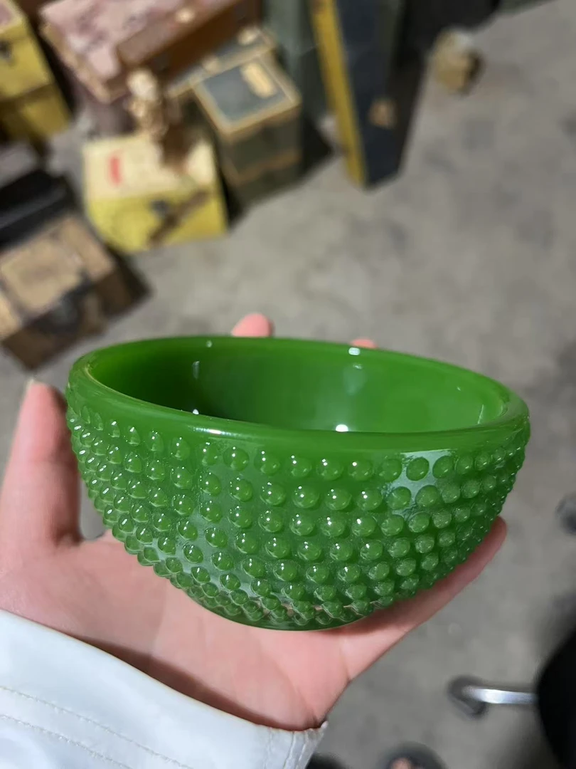 精品摆件绿色透明碗