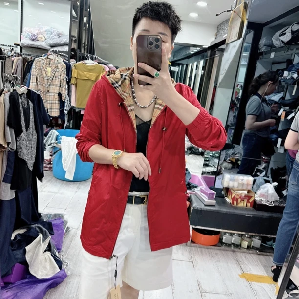 南韩高档连帽双面穿中长款3色外套6602品