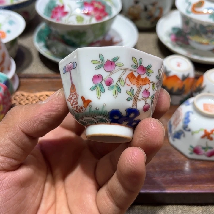 纯手绘精品盖碗杯