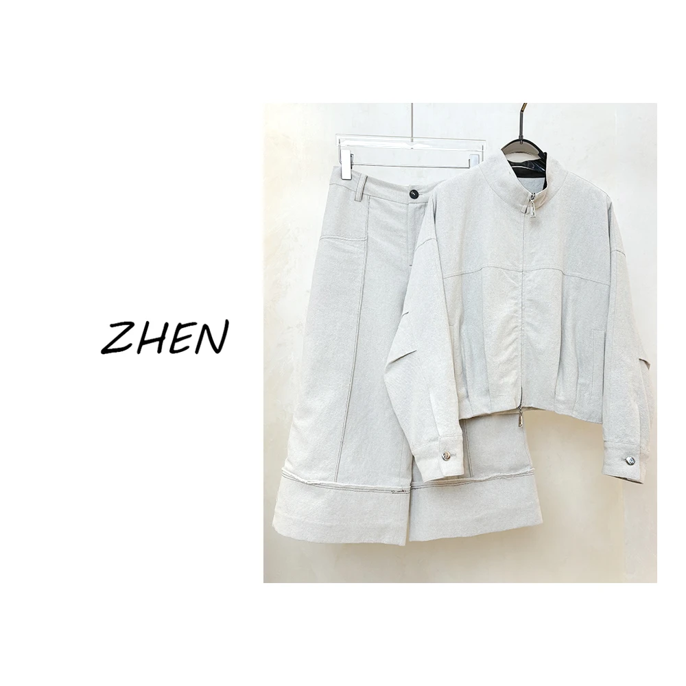 【ZHEN】25K00159 2025新款时尚气质修身显瘦设计师款时尚套装女
