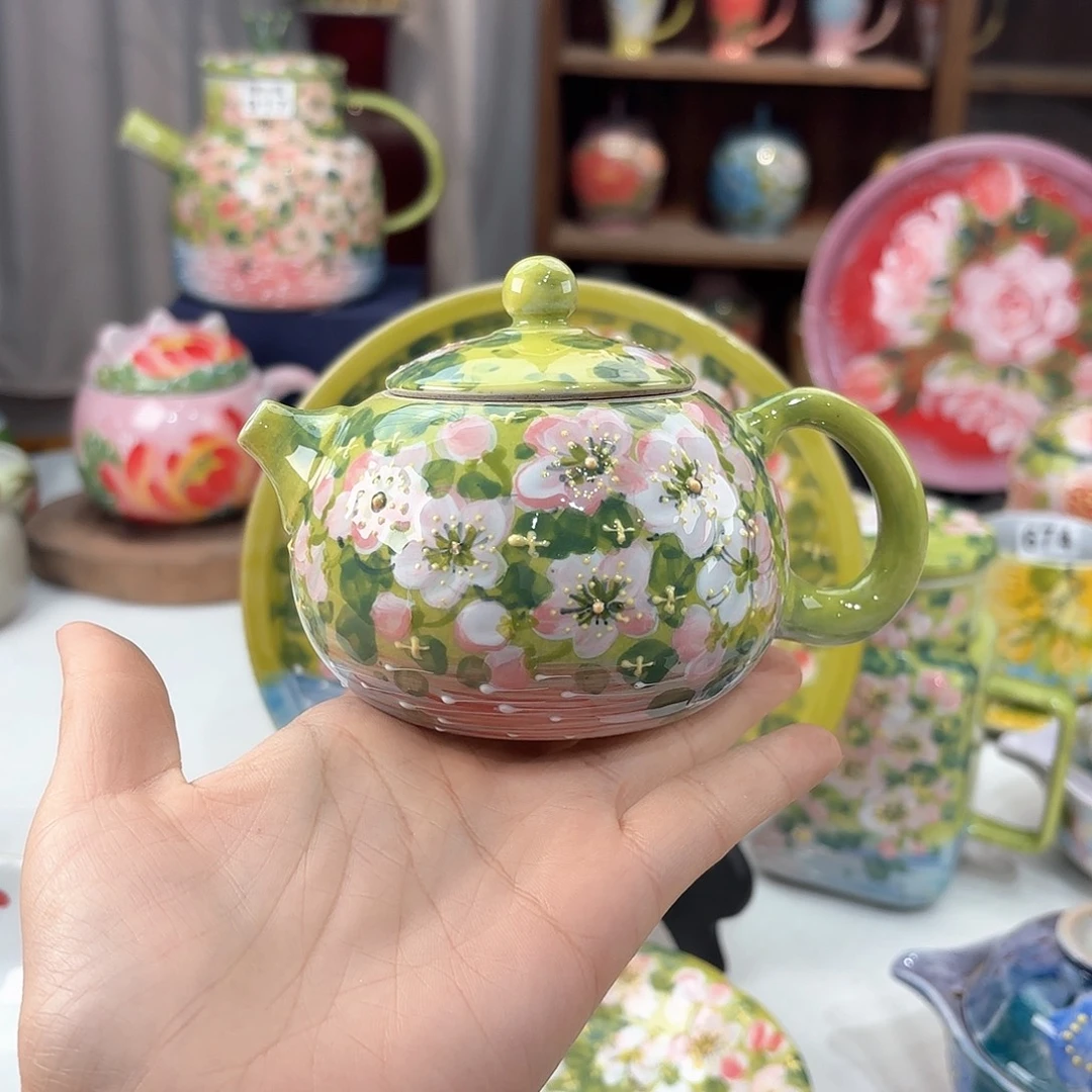 景德镇手绘高温釉下彩陶瓷茶具