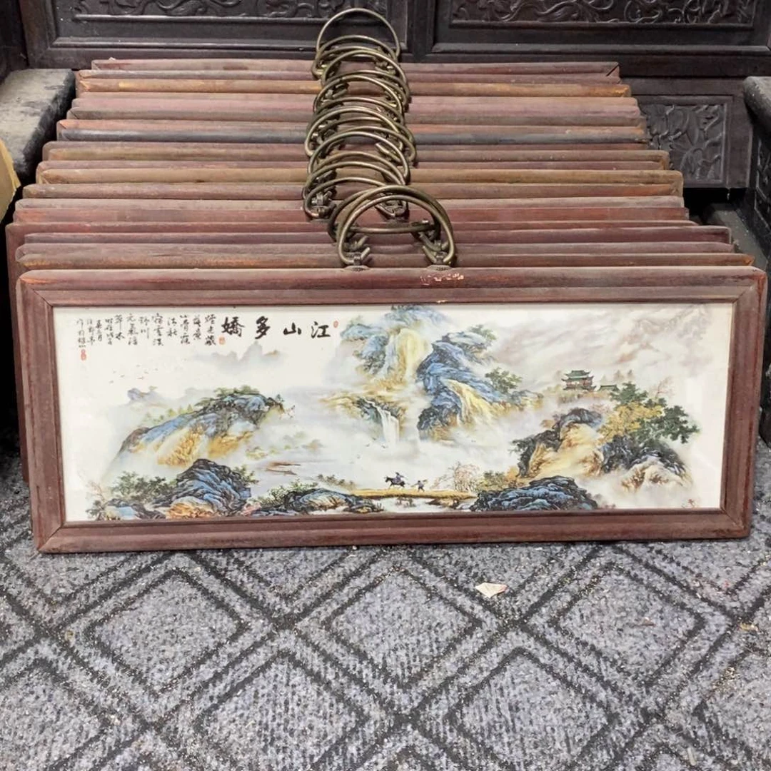 瓷片53*21 景德镇瓷板画柴窑烧制