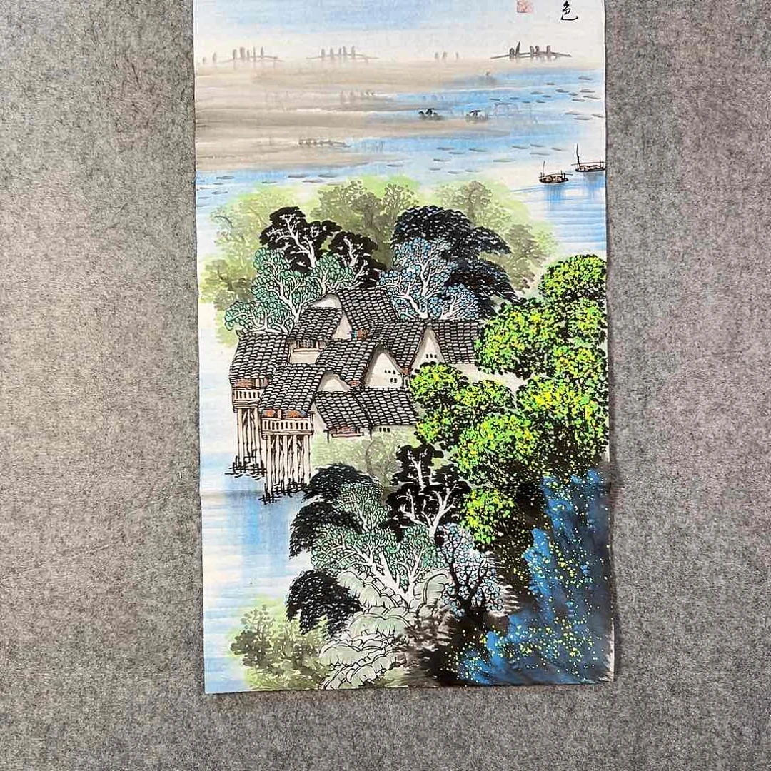 国画349 花鸟在此处飞翔也不太