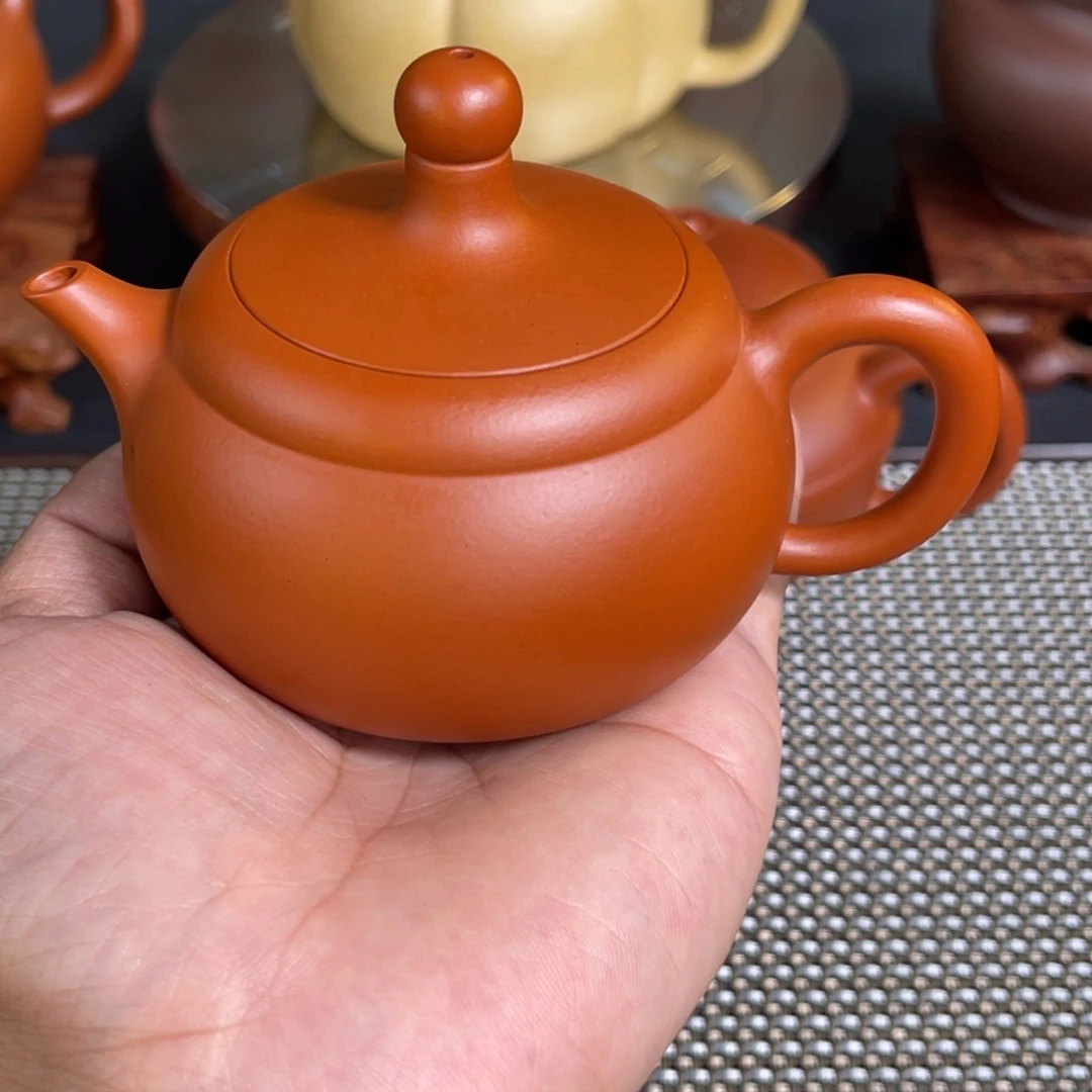 赵庄朱泥精工制作一滴水紫砂壶