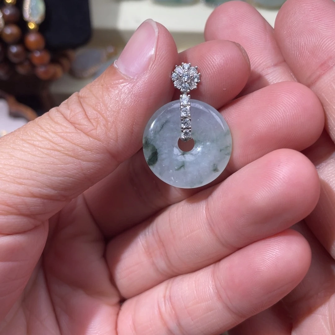 翡翠银S925镶嵌颈饰