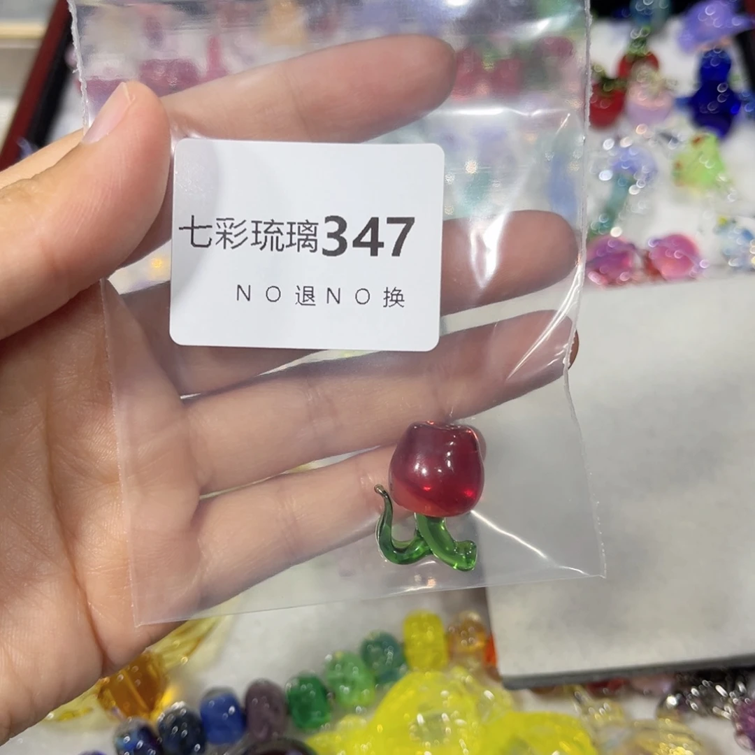 琉璃吊坠(不含链)347红色苹果