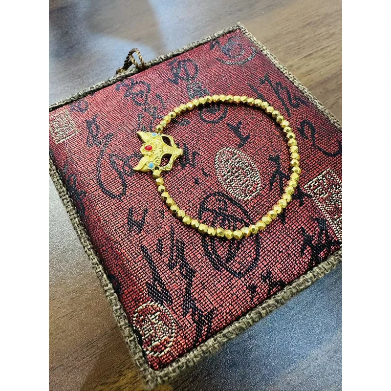 足金狐狸蹦迪手串