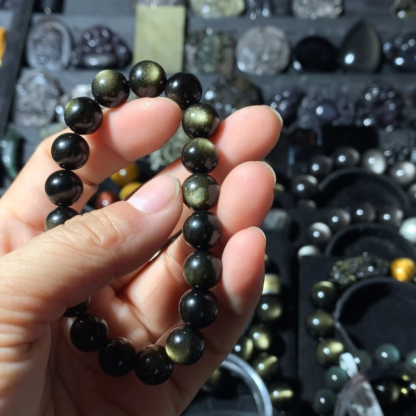【闪购商品】黑曜岩手串未镶嵌春*