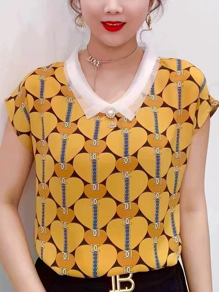 【静姐宠粉】气质显瘦洋气半袖时尚女士夏季百搭休闲T恤036-6