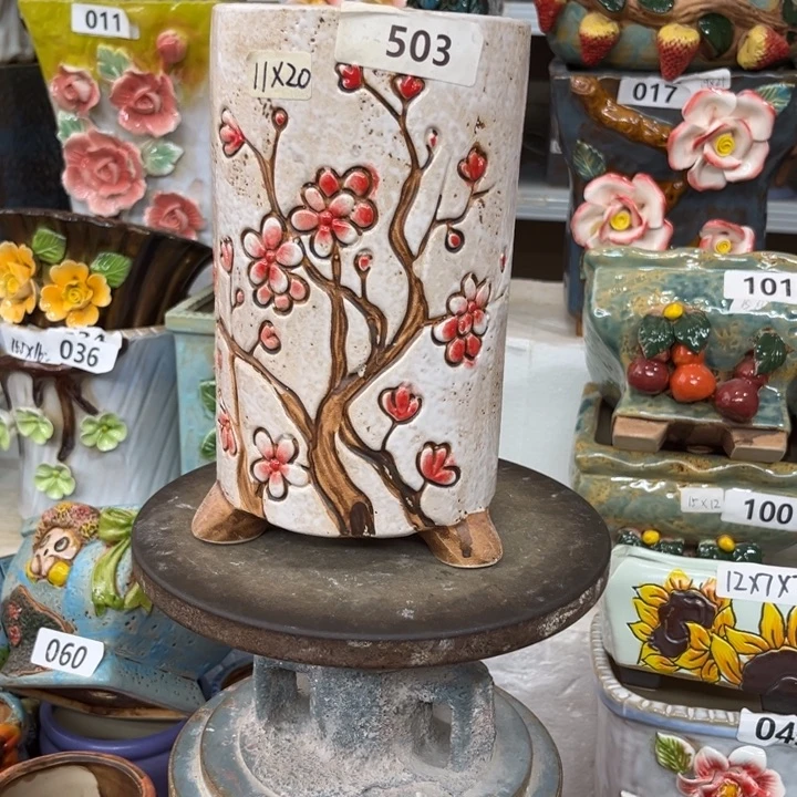 紫砂花盆粗陶材质多肉花盆