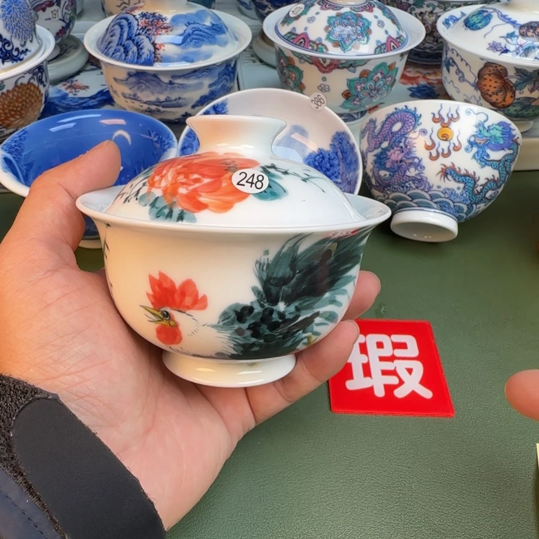 纯手工纯手绘茶具石头308