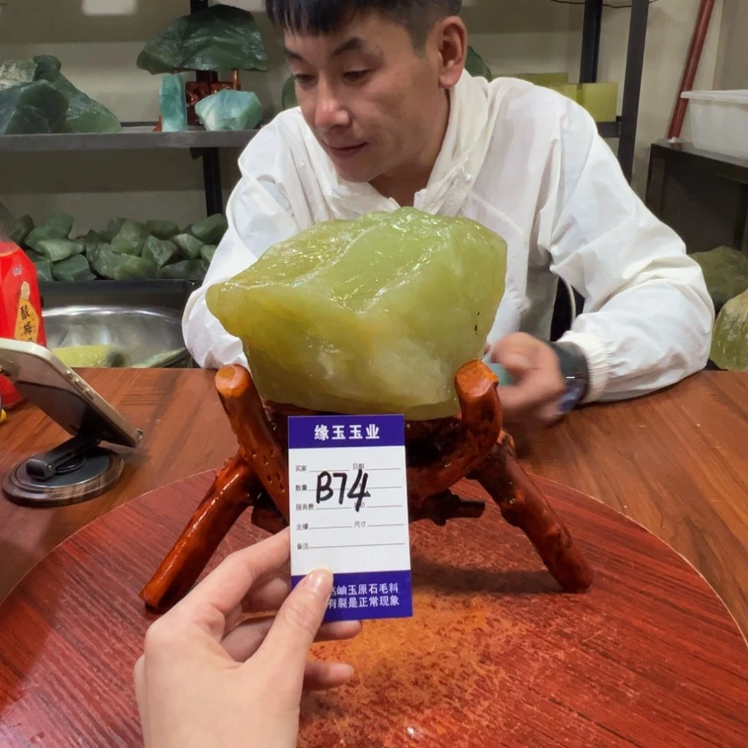蛇纹石玉未镶嵌原石B74
