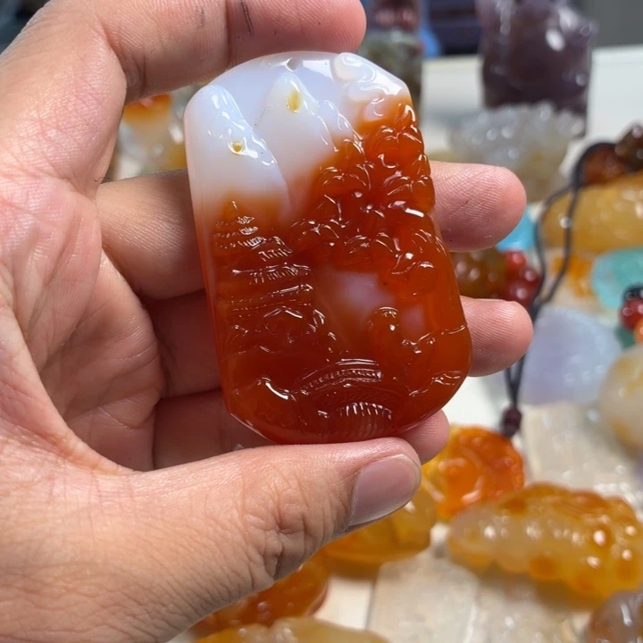 玛瑙/玉髓未镶嵌吊坠(不含链)