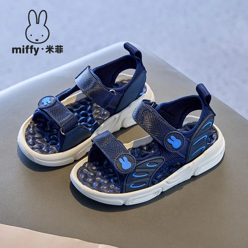 Miffy米菲2025夏季新款休闲防滑凉鞋女童露趾镂空儿童学生沙滩鞋