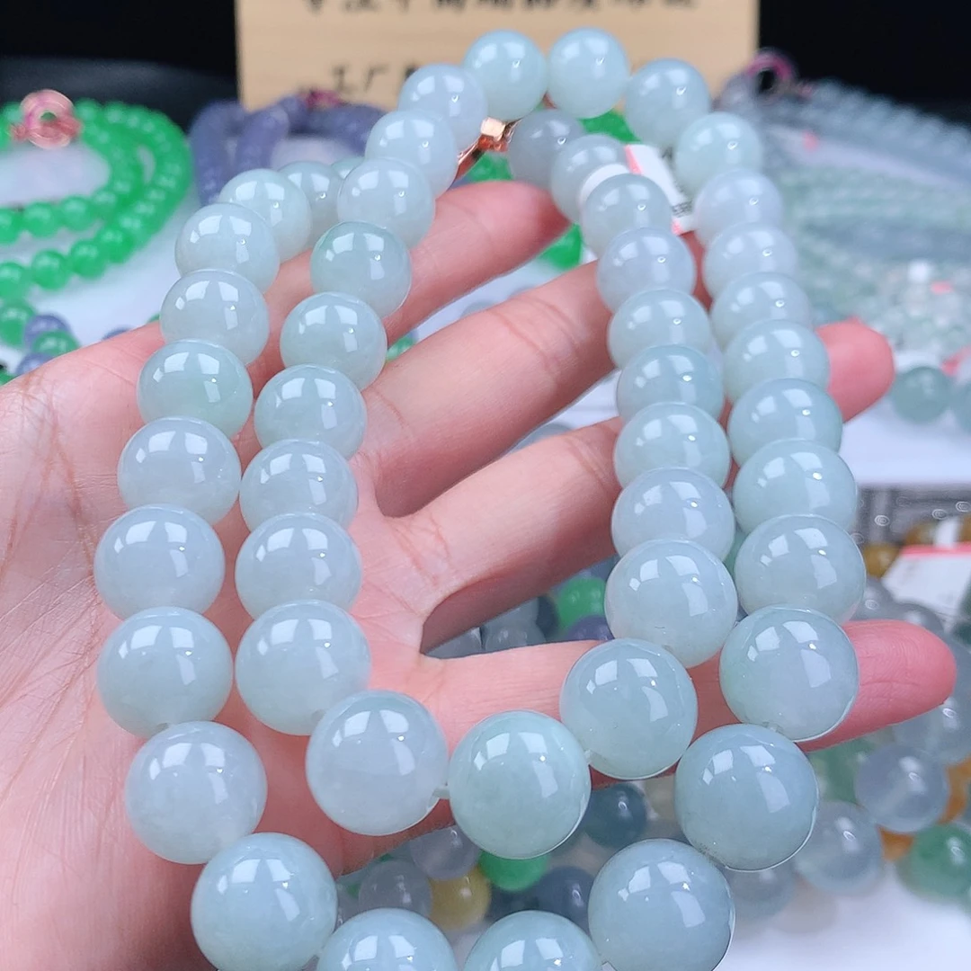 翡翠手链未镶嵌卡13mm
