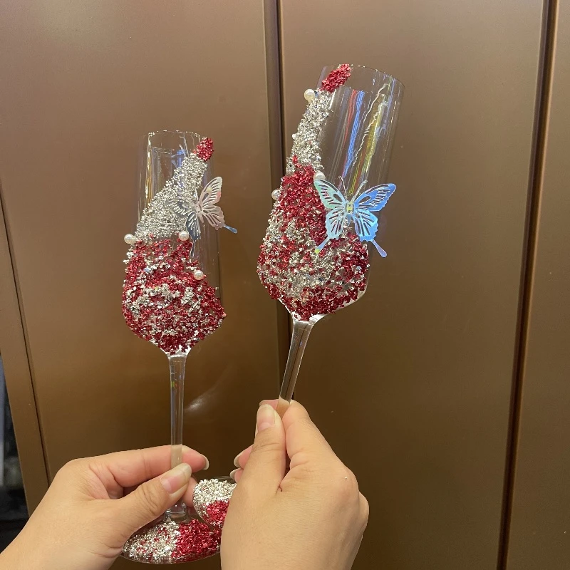 敬酒杯diy结婚杯子diydiy敬酒杯结婚专用敬酒杯订婚礼物