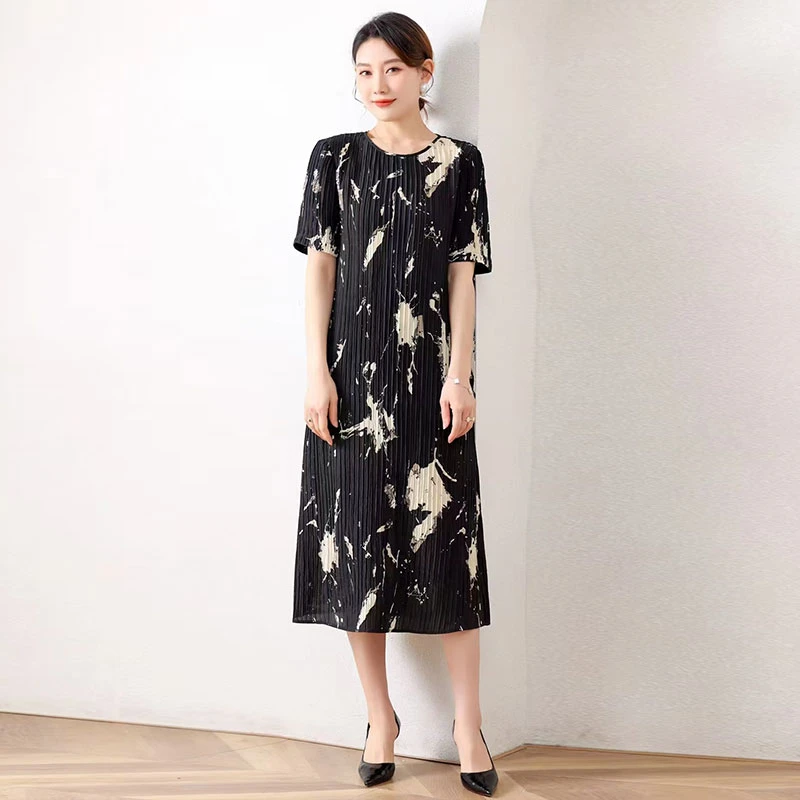 【敏洋纯】17姆米新款桑蚕丝休闲百搭日常连衣裙24X795Y