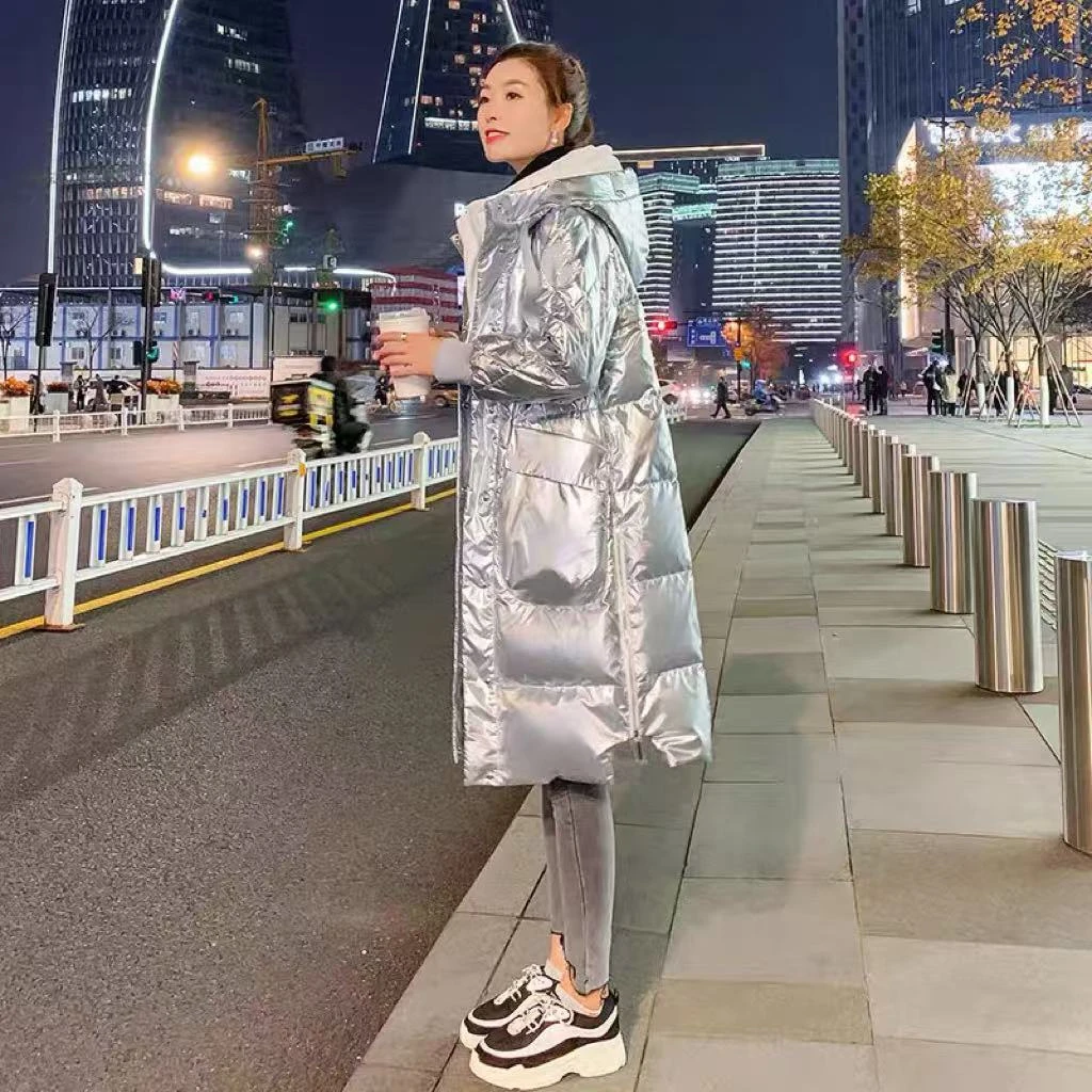 4090 时尚气质90白鸭绒长款羽绒服C3