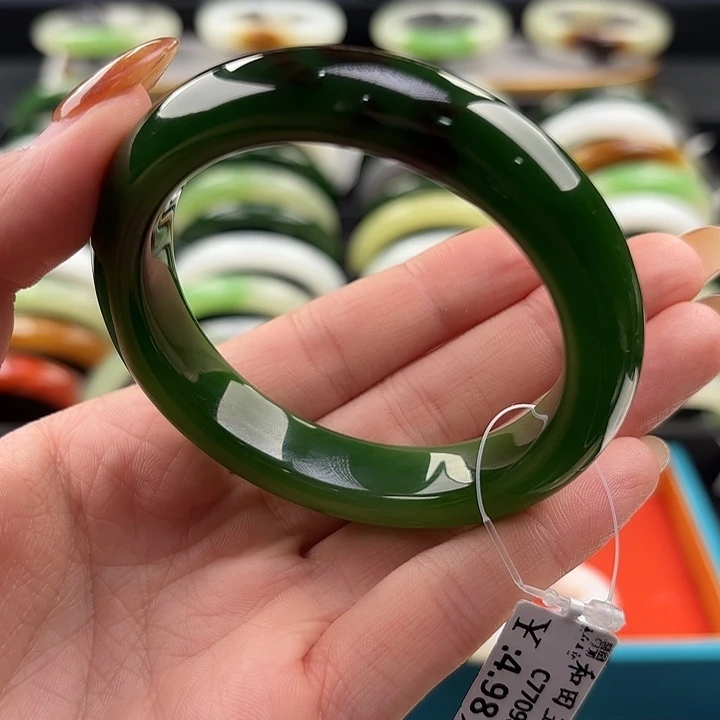 和田玉未镶嵌手镯54.1