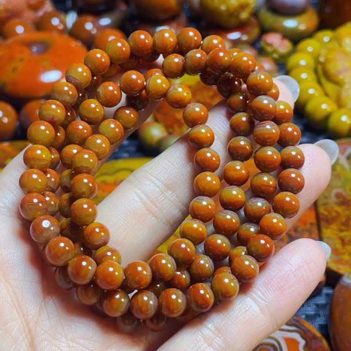 玛瑙/玉髓战国红多圈未镶嵌风*杨