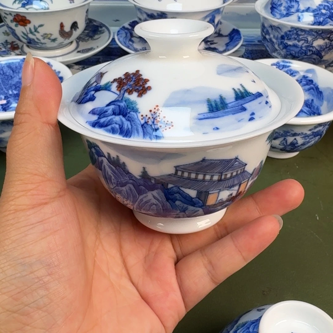 景德镇纯手绘茶具圆圆247