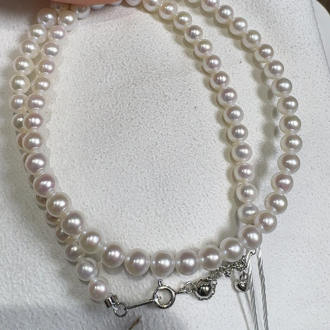 银S925镶嵌颈饰淡水珍珠