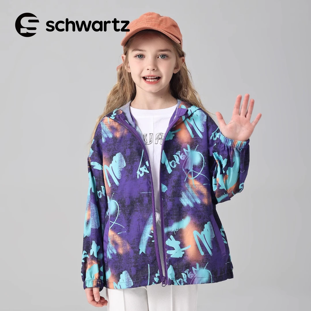 Schwartz童装儿童上衣2025夏季新款小女孩轻薄多彩皮肤衣-7532