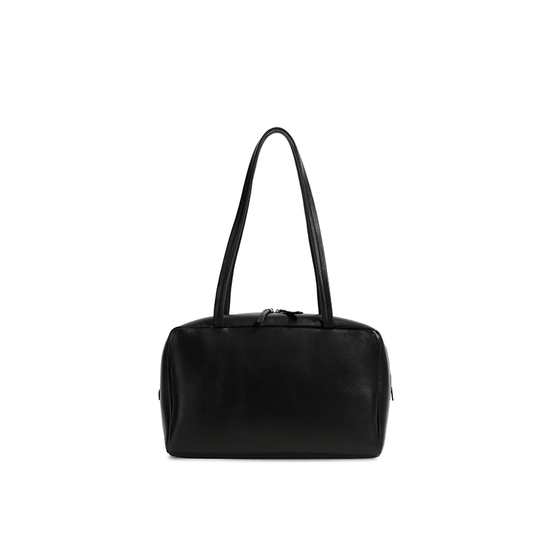 【亚楠】小羊皮新款保龄球腋下包  9031黑色