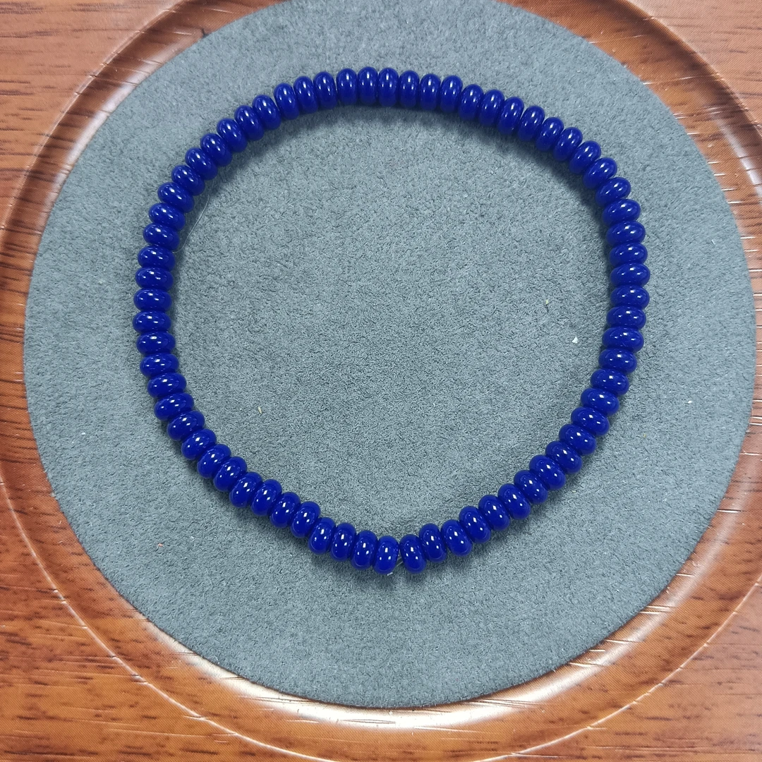 75号4mm蓝色小算盘珠手串拍一发二