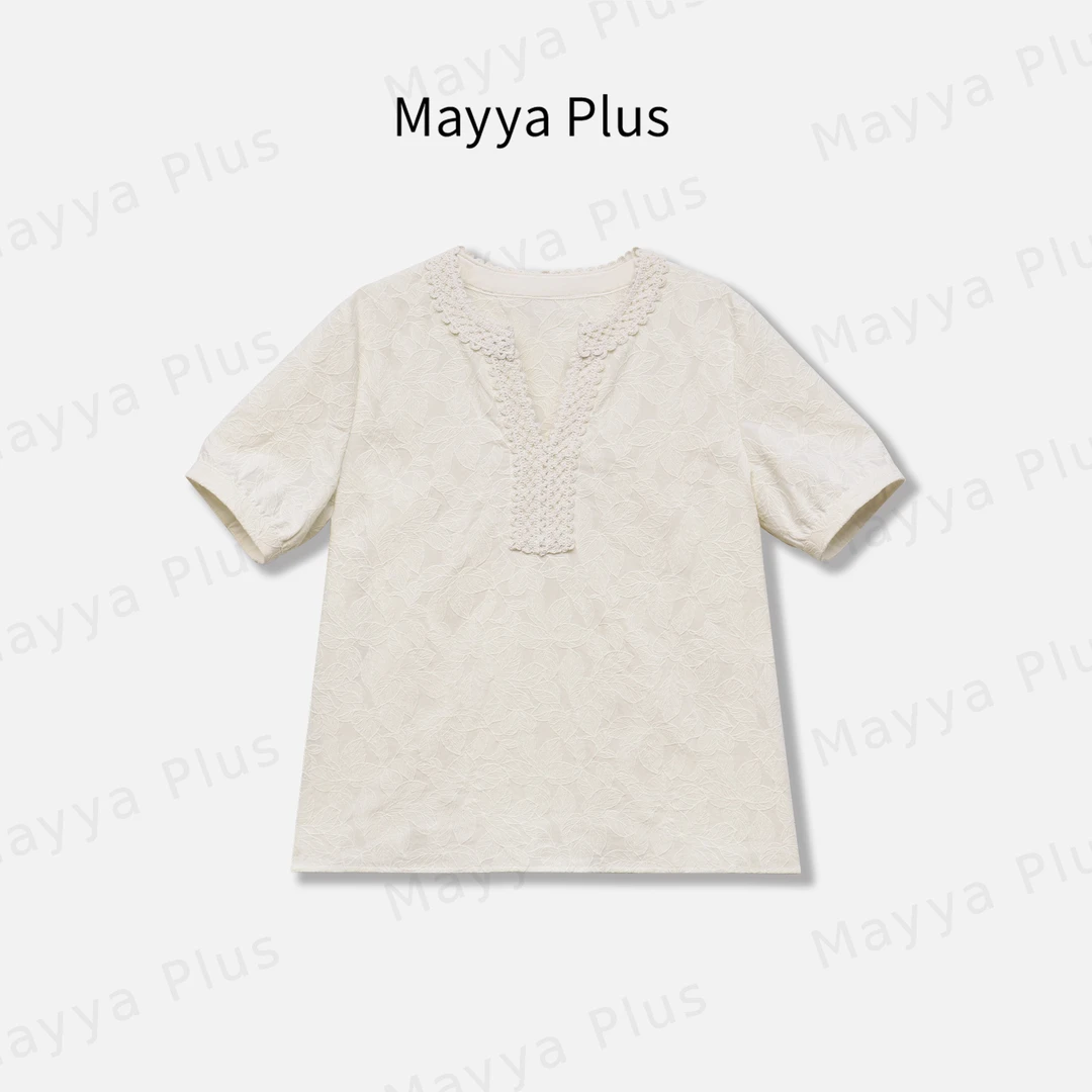 【森蔓】Mayya Plus麦芽定制轻奢气质显瘦百搭款梭织上衣32519102