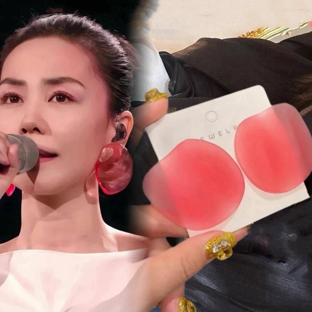 非金属亚克力耳饰 王菲同款虾片耳环爆款高级感小众夸张耳饰女