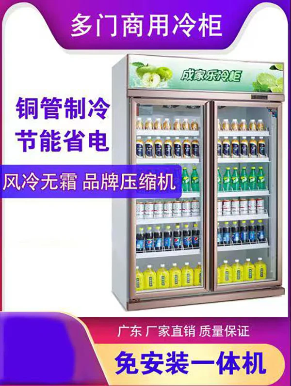 大容量双开门双温立式冷藏冰柜啤酒饮料展示柜冰鲜柜