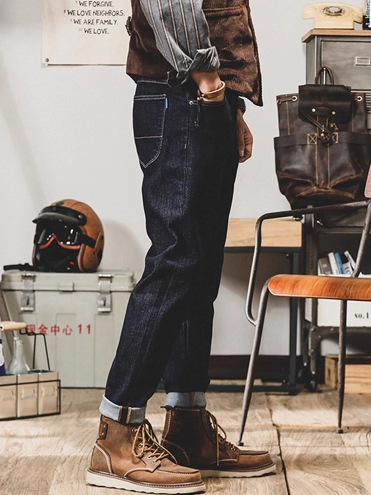 仓石一树美式重磅黑色牛仔裤男款2025春秋新款阿美咔叽宽松直筒裤
