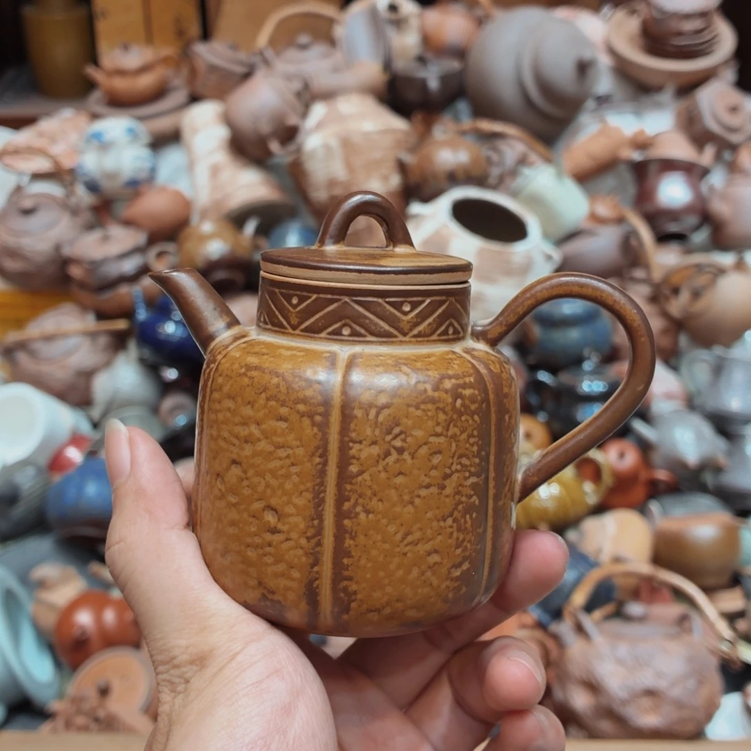 柴烧老岩泥高温茶器皿