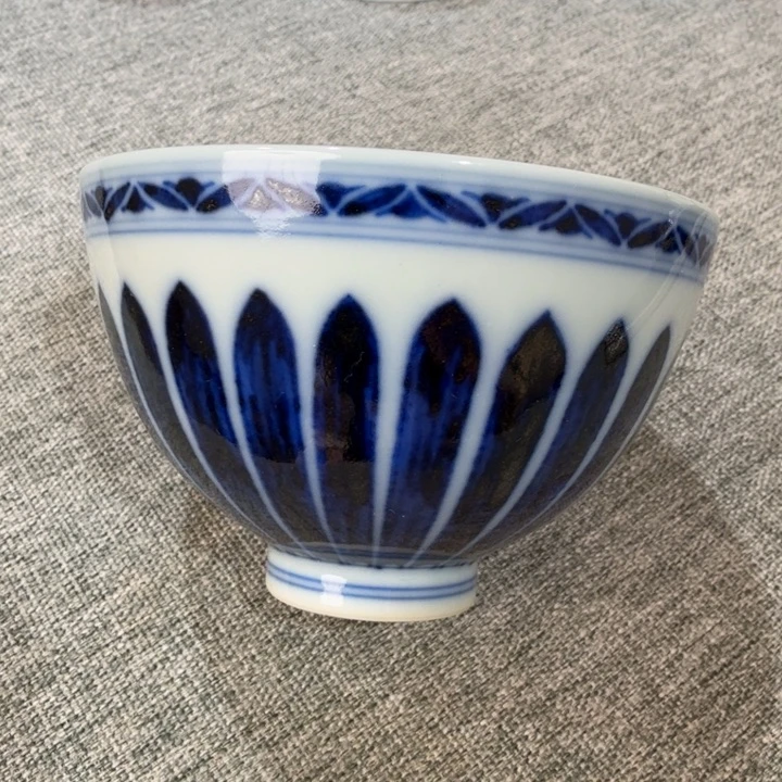 仿明永宣菊瓣鸡心杯