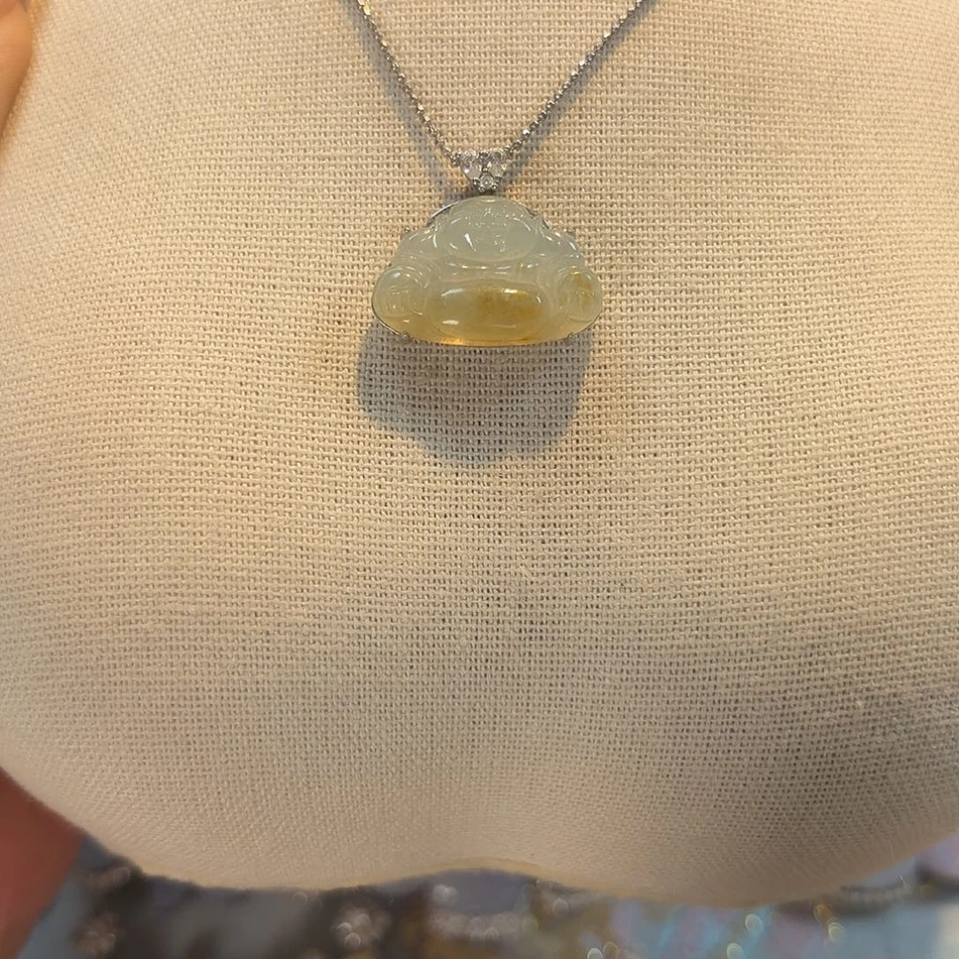 翡翠银S925镶嵌吊坠(不含链)