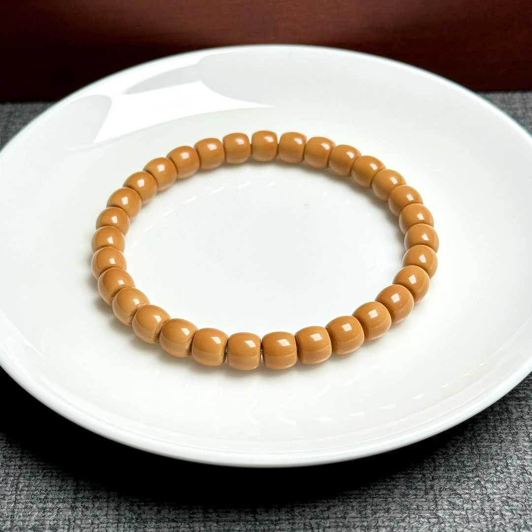 【集世出品】橄榄核核尖手串清水核7.5mm清水核油性好