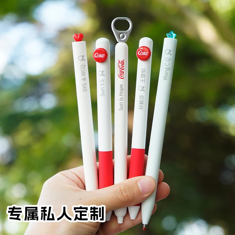 kaco可口可乐灵悦拉环笔拨拨乐初心星星中性笔乒乓系列私人定制