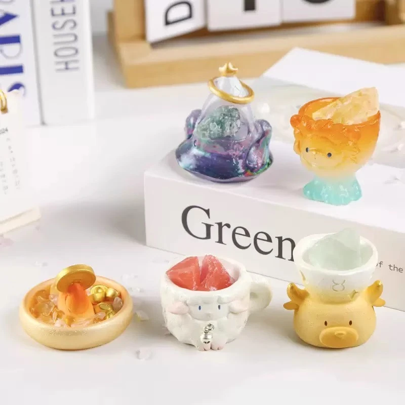 小谷【拆盒】十二星座PAL水晶小豆丁摆件 系列潮玩盲盒代拆