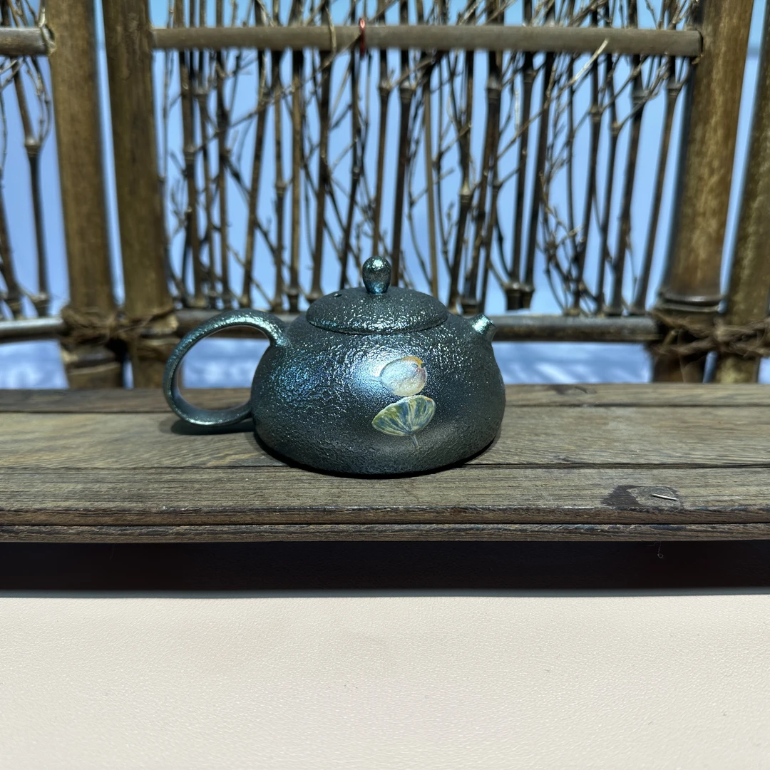 丹窑银釉落灰釉烧制茶壶（离完美一步之遥）容量50-150毫升