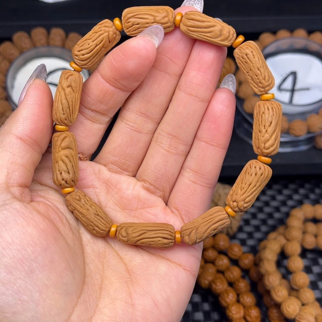 云***0文玩核桃吊坠金条单圈